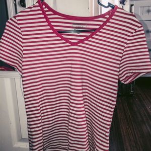 red and white striped crop, worn once!